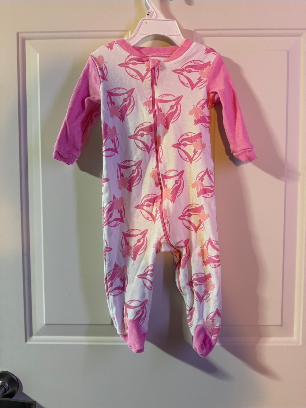 Gertex Pink Toronto Blue Jays Baby Footie Sleeper Pyjamas 9-12M